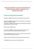 NUCLEAR CHEMISTRY STUDY SET EXAM WITH ALL QUESTIONS AND CORRECT ANSWERS 100&percnt; VERIFIED 2025-2026&excl;&excl;