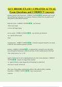 GCU BIO202 EXAM 1 UPDATED ACTUAL  Exam Questions and CORRECT Answers