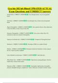 Gcu bio 202 lab Blood UPDATED ACTUAL  Exam Questions and CORRECT Answers