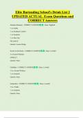 Elite Bartending School's Drink List 2 UPDATED ACTUAL Exam Questions and CORRECT Answers