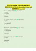 Elite Bartending School Drink List 3 UPDATED ACTUAL Exam Questions and CORRECT Answers