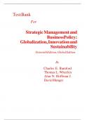Test Bank for Strategic Management and Business Policy Globalization&comma; Innovation and Sustainability&comma; 16th edition By Thomas L&period; Wheelen&comma; J&period; David Hunger&comma; Alan N&period; Hoffman&comma; Charles E&period; Bamford 2024 Chapter 1-13