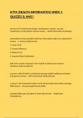 ICTM &lpar;HEALTH INFORMATICS&rpar; WEEK 3 QUIZZES & ANS&excl;&excl;