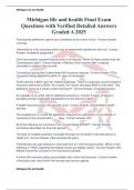 Michigan life and health Final Exam Questions with Verified Detailed Answers Graded A 2025