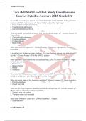 Taco Bell Shift Lead Test Study Questions and Correct Detailed Answers 2025 Graded A