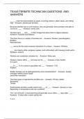 TEXAS TERMITE TECHNICIAN QUESTIONS  AND ANSWERS