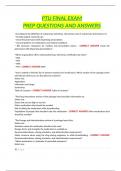 PTU FINAL EXAM PREP QUESTIONS AND ANSWERS