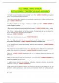 PTU FINAL EXAM REVIEW 100&percnt; CORRECT QUESTIONS AND ANSWERS
