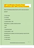 AST Certification Practice Exam  Questions with 100&percnt; Correct Answers