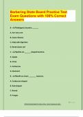Barbering State Board Practice Test Exam Questions with 100&percnt; Correct  Answers