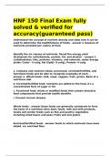 HNF 150 Final Exam fully solved & verified for accuracy&lpar;guaranteed pass&rpar;&period;