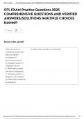 OTL EXAM Practice Questions 2025 COMPREHENSIVE QUESTIONS AND VERIFIED ANSWERS&sol;SOLUTIONS &vert;MULTIPLE CHOICES &vert;solved&excl;&excl;