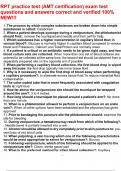 RPT practice test &lpar;AMT certification&rpar; exam test questions and answers correct and verified 100&percnt; NEW&excl;&excl;&excl;