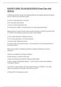 KNOWN NERC EXAM QUESTIONS From Class with answers&period;
