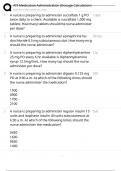 ATI Medication Administration dosage calculation study guide with Q&A