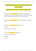 BIOPHARMACEUTICS & PHARMACOKINETICS STUDYGUIDE Questions and Answers latest update 2025