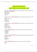 ABO EXAM PRE-TEST QUESTIONS AND ANSWERS 2023