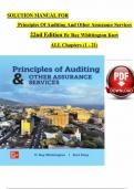 Solution Manual for Principles of Auditing and Other Assurance Services 22nd Edition by Ray Whittington&comma; Kurt Pany&comma; &vert; All Chapters 1 - 21 Included&vert; Complete Guide A&plus;