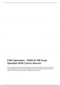 EMS Operations - NIMS IS-700 Exam Questions With Correct Answers