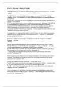 ENGLISH 9B FINAL EXAM