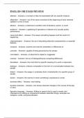 ENGLISH 9B EXAM REVIEW