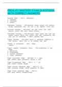 PEDS ATI MASTERY EXAM QUESTIONS WITH CORRECT ANSWERS