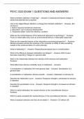 PSYC 3320 EXAM 1 QUESTIONS AND ANSWERS