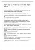 PSYC 3320 BEHAVIOR AND MOTIVATION TEST 1 CH 1-3