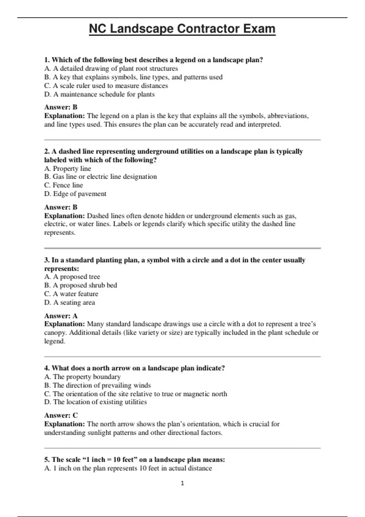 NC Landscape Contractor Exam - Computers - Stuvia US