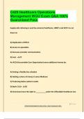 C429 Healthcare Operations  Management WGU Exam Q&A 100&percnt;  Guaranteed Pass