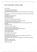 PSYC 3320 EXAM 1 STUDY GUIDE