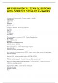 NRSG265 MEDICAL EXAM QUESTIONS WITH CORRECT DETAILED ANSWERS 