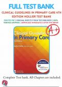 Test Bank For Clinical Guidelines in Primary Care 4th Edition By Amelie Hollier