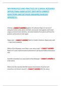 NIH PRINCIPLES AND PRACTICES OF CLINICAL RESEARCH  &lpar;IPPCR&rpar; FINAL EXAM LATEST 2025 WITH CORRECT  QUESTIONS AND DETAILED ANSWERS&sol;ALREADY  GRADED A&plus;