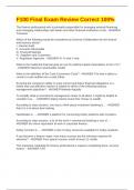F100 Final Exam Review Correct 100&percnt;