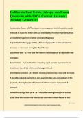 California Real Estate Salesperson Exam Questions with 100&percnt; Correct Answers &vert;  Already Graded A&plus;