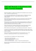 CSE 445 Module 2 Questions with 100&percnt; Correct Answers 