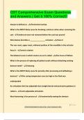 CDT Comprehensive Exam Questions  and Answers &vert; Get it 100&percnt; Correct&excl;&excl;