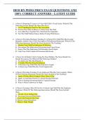 HESI RN PEDIATRICS EXAM QUESTIONS AND  100&percnt; CORRECT ANSWERS &ndash; LATEST GUIDE
