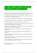RWP TEST LATEST QUESTIONS WITH CORRECT ANSWERS 