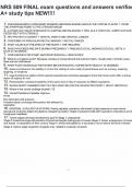 NRS 509 FINAL exam questions and answers verified A&plus; study tips NEW&excl;&excl;&excl;&excl;