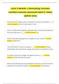 Level 2 Module 1 Alternating Currents verified correctly answered rated A&plus; latest update 2025