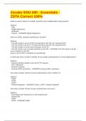 Zscaler EDU 200 - Essentials - ZDTA Correct 100&percnt;