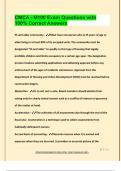 CMCA - M100 Exam Questions with  100&percnt; Correct Answers
