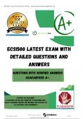 ECS1500 LATEST EXAM WITH DETAILED QUESTIONS AND ANSWERS