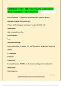 CMN568 Unit 1 Review Exam Questions  and Answers 100&percnt; Solved