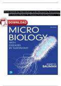 TEST BANK For Microbiology with Diseases by Taxonomy, 6th Edition Robert W. Bauman| Verified Chapter's 1 - 27 | Complete