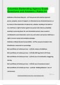 Columbia Bartending Agency Exam  Questions and Answers &vert; Rated A&plus;