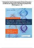 Test bank for Tietz Fundamentals of Clinical Chemistry and Molecular Diagnostics&comma; 8th Edition by Nader Rifai&comma; PhD Chapters 1 - 49