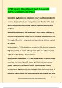 CPO Exam Questions and Answers  100&percnt; Guaranteed Pass